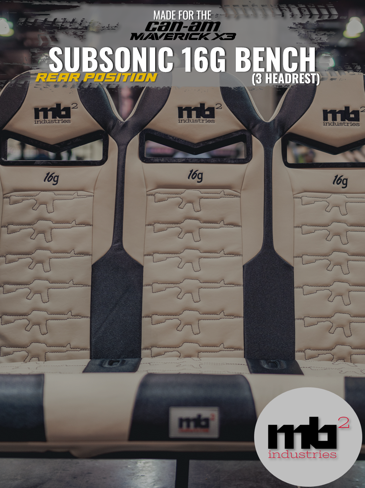 CAN AM MAVERICK (3)HEADREST BENCH